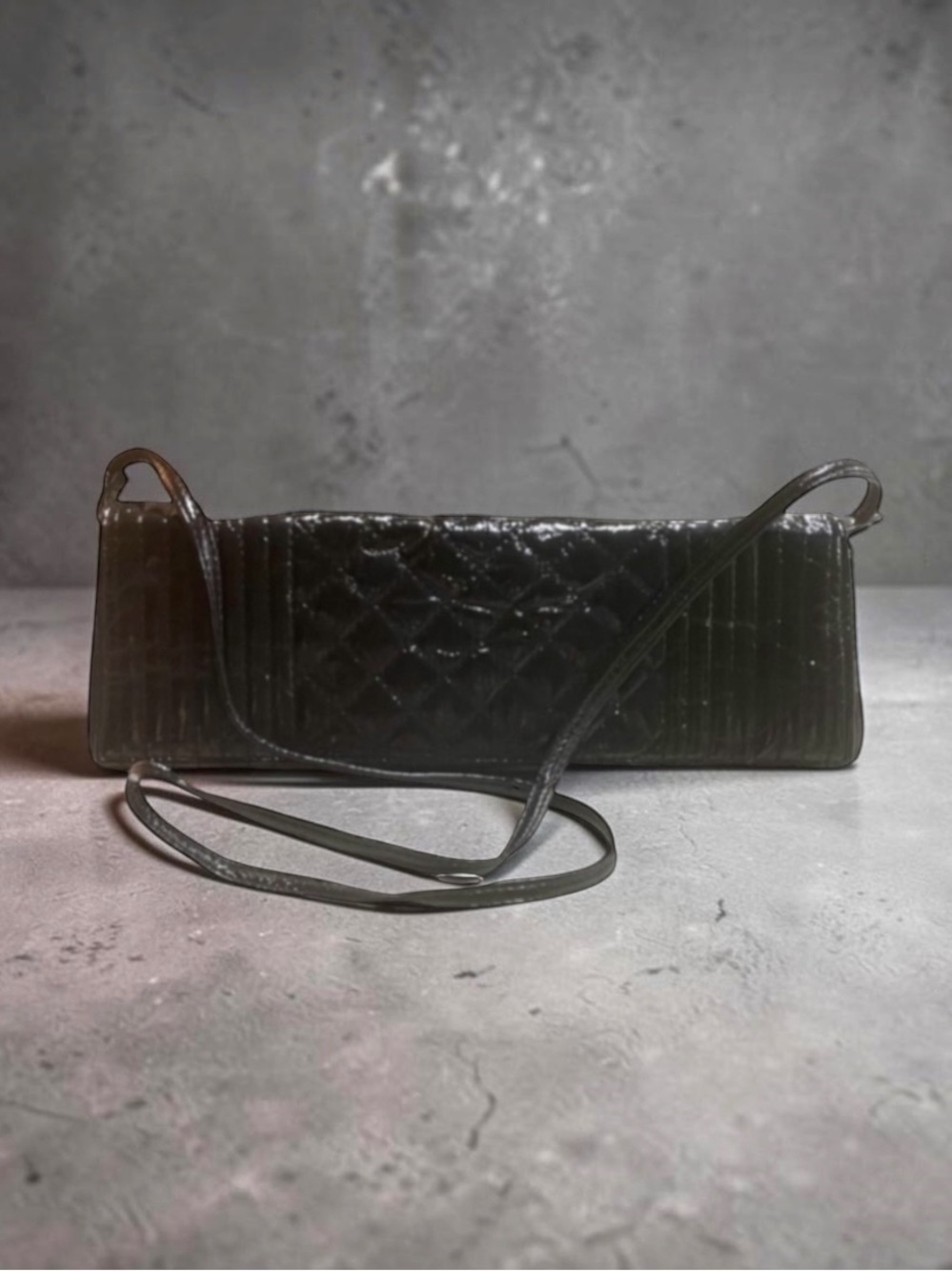 BARNEYS NEW YORK Vegan Black Pouchette Quilted bag